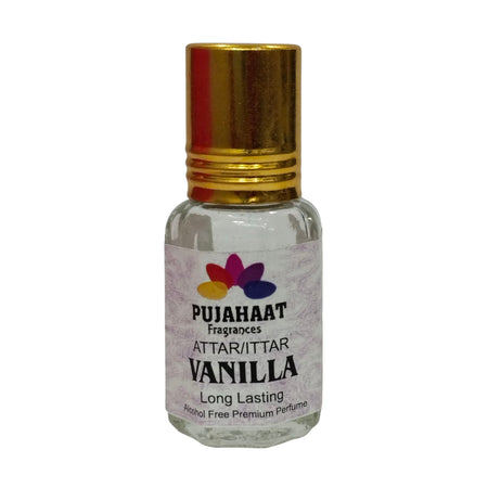 Pujahaat Premium Alcohol Free Attar | Ittar 6ml, Long-Lasting Travel Size Roll-On, Best Inspired Attar Fragrance Oil - Vanilla