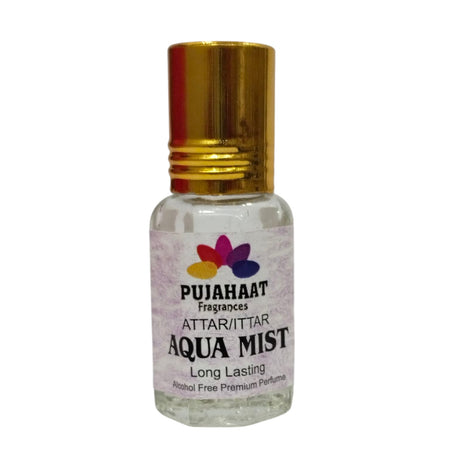 Pujahaat Premium Alcohol Free Attar | Ittar 6ml, Long-Lasting Travel Size Roll-On, Best Inspired Attar Fragrance Oil - Aqua Mist