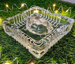 Feng Shui Vastu Glass Crystal Turtle Crystal Tortoise K9 Crystal Kachua With Crystal Plate For Gift Showpiece Decoration Good Luck Small Square Plate