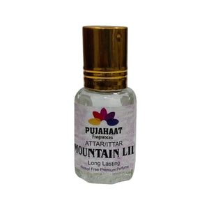 Pujahaat Premium Alcohol Free Attar | Ittar 6ml, Long-Lasting Travel Size Roll-On, Best Inspired Attar Fragrance Oil - Mountain Lily