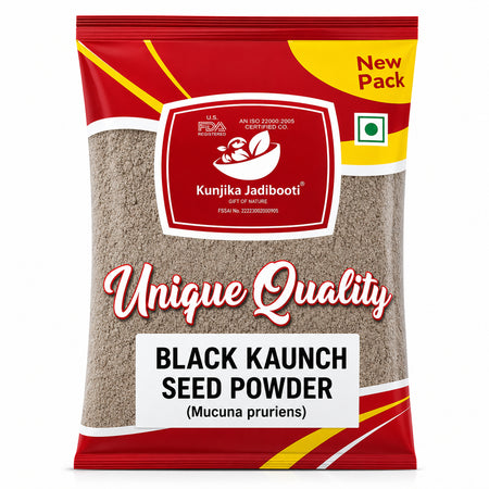 Kunjika Jadibooti Kaunch Beej Kala Churan - Mucuna Pruriens - Black Kaunch Seeds Powder - Cowhage Powder (100 Grams)