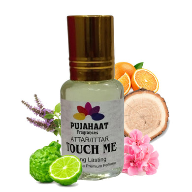 Pujahaat Premium Alcohol Free Attar | Ittar 6ml, Long-Lasting Travel Size Roll-On, Best Inspired Attar Fragrance Oil - Touch me