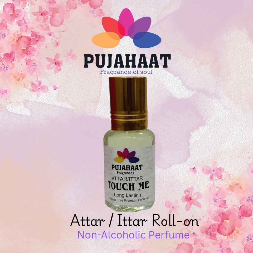 Pujahaat Premium Alcohol Free Attar | Ittar 6ml, Long-Lasting Travel Size Roll-On, Best Inspired Attar Fragrance Oil - Touch me