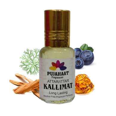 Pujahaat Premium Alcohol Free Attar | Ittar 6ml, Long-Lasting Travel Size Roll-On, Best Inspired Attar Fragrance Oil - Kallimat