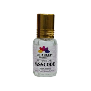 Pujahaat Premium Alcohol Free Attar | Ittar 6ml, Long-Lasting Travel Size Roll-On, Best Inspired Attar Fragrance Oil - Passcode