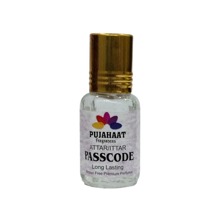 Pujahaat Premium Alcohol Free Attar | Ittar 6ml, Long-Lasting Travel Size Roll-On, Best Inspired Attar Fragrance Oil - Passcode
