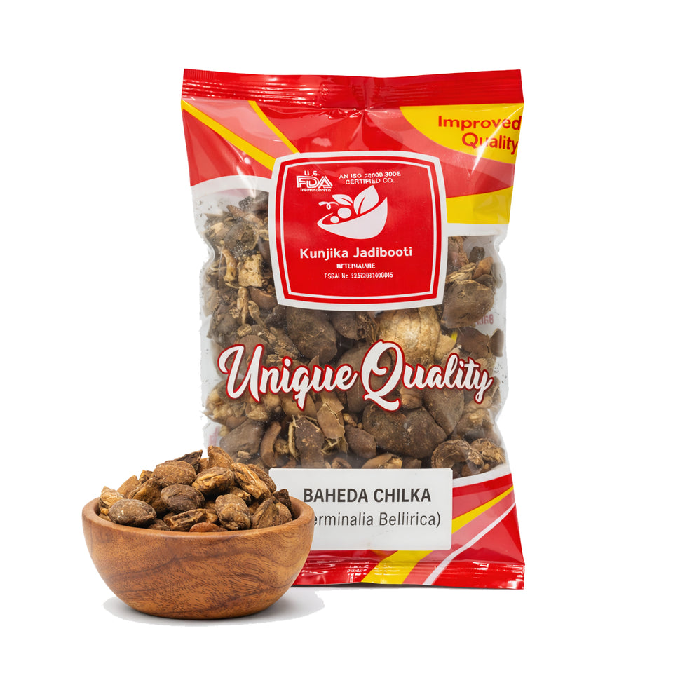 Kunjika Jadibooti Bahera Chilka | Baheda | Bibhitaki | Terminalia Bellirica | Natural and Pure - Ayurvedic Herb for Digestion and Respiratory Health