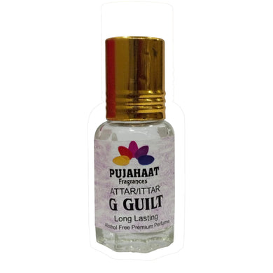 Pujahaat Premium Alcohol Free Attar | Ittar 6ml, Long-Lasting Travel Size Roll-On, Best Inspired Attar Fragrance Oil - G Guilt