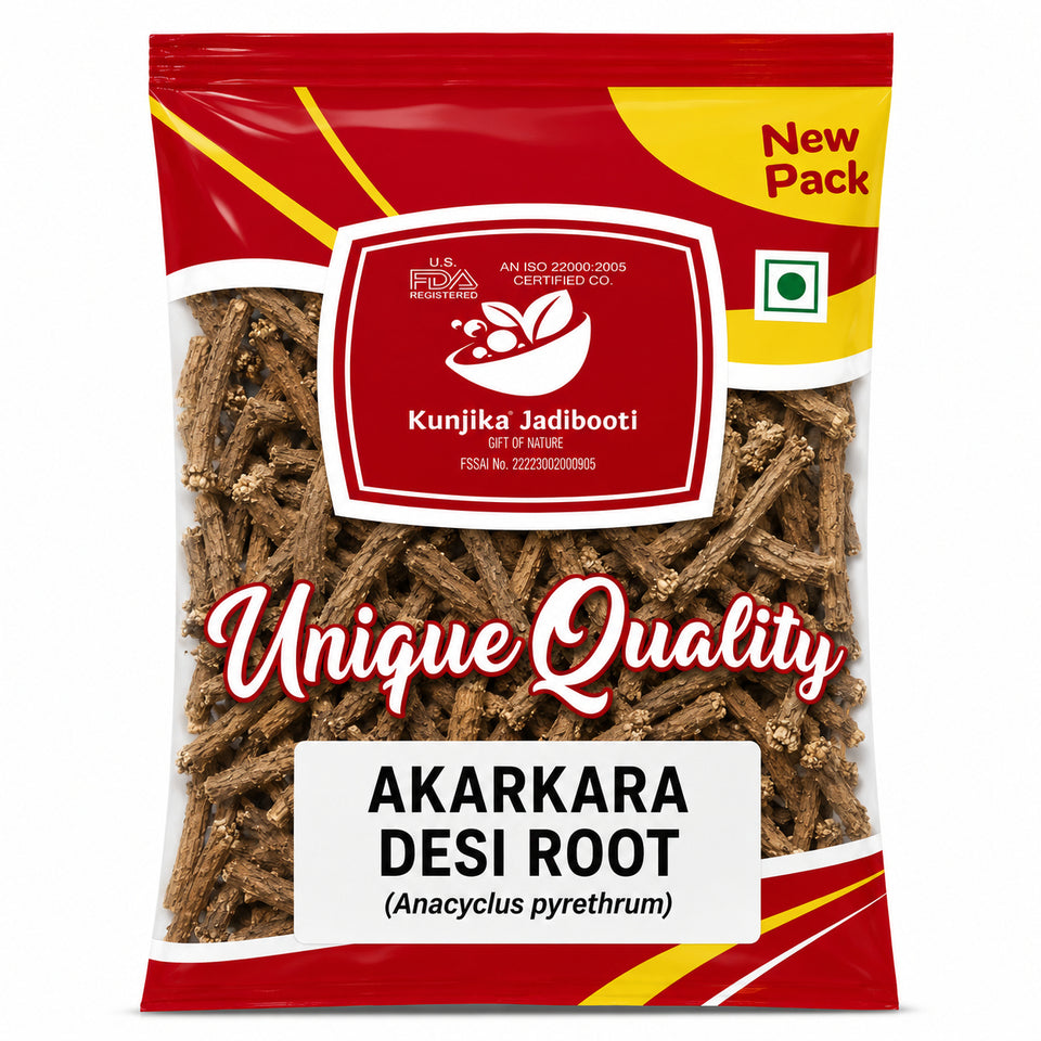 Kunjika Jadibooti Akarkara Indian | Akarkara Asli | Anacyclus Pyrethrum | Pellitory Root (100 Grams)
