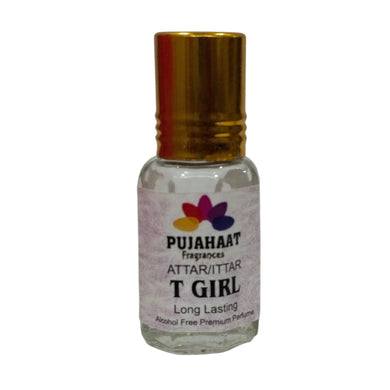 Pujahaat Premium Alcohol Free Attar | Ittar 6ml, Long-Lasting Travel Size Roll-On, Best Inspired Attar Fragrance Oil - T Girl