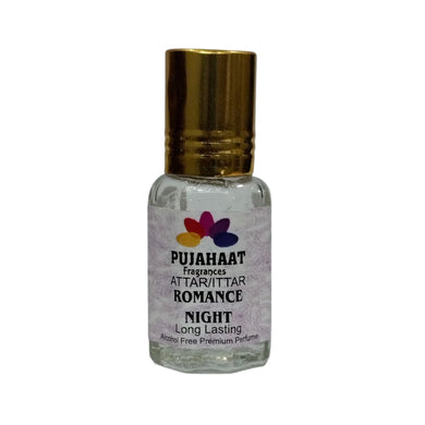 Pujahaat Premium Alcohol Free Attar | Ittar 6ml, Long-Lasting Travel Size Roll-On, Best Inspired Attar Fragrance Oil - Romance Night
