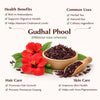 Kunjika Jadibooti Natural Raw Gudhal Patti | Dry Hibiscus Flower Petal, Dry Hibiscus flowers,Gudhal ke phool 100 grams