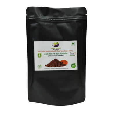 Kunjika Jadibooti Natural Raw Gudhal Powder |Hair pack, Face Pack, Eating (Gudhal ka Phool, Mandaram, Gongura, Mandaram, Arhul) 100 grams