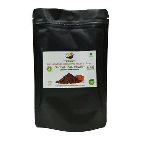 Kunjika Jadibooti Natural Raw Gudhal Powder |Hair pack, Face Pack, Eating (Gudhal ka Phool, Mandaram, Gongura, Mandaram, Arhul) 100 grams