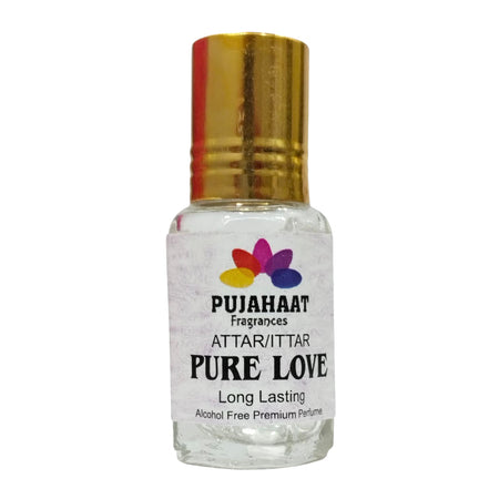 Pujahaat Premium Alcohol Free Attar | Ittar 6ml, Long-Lasting Travel Size Roll-On, Best Inspired Attar Fragrance Oil - Pure Love