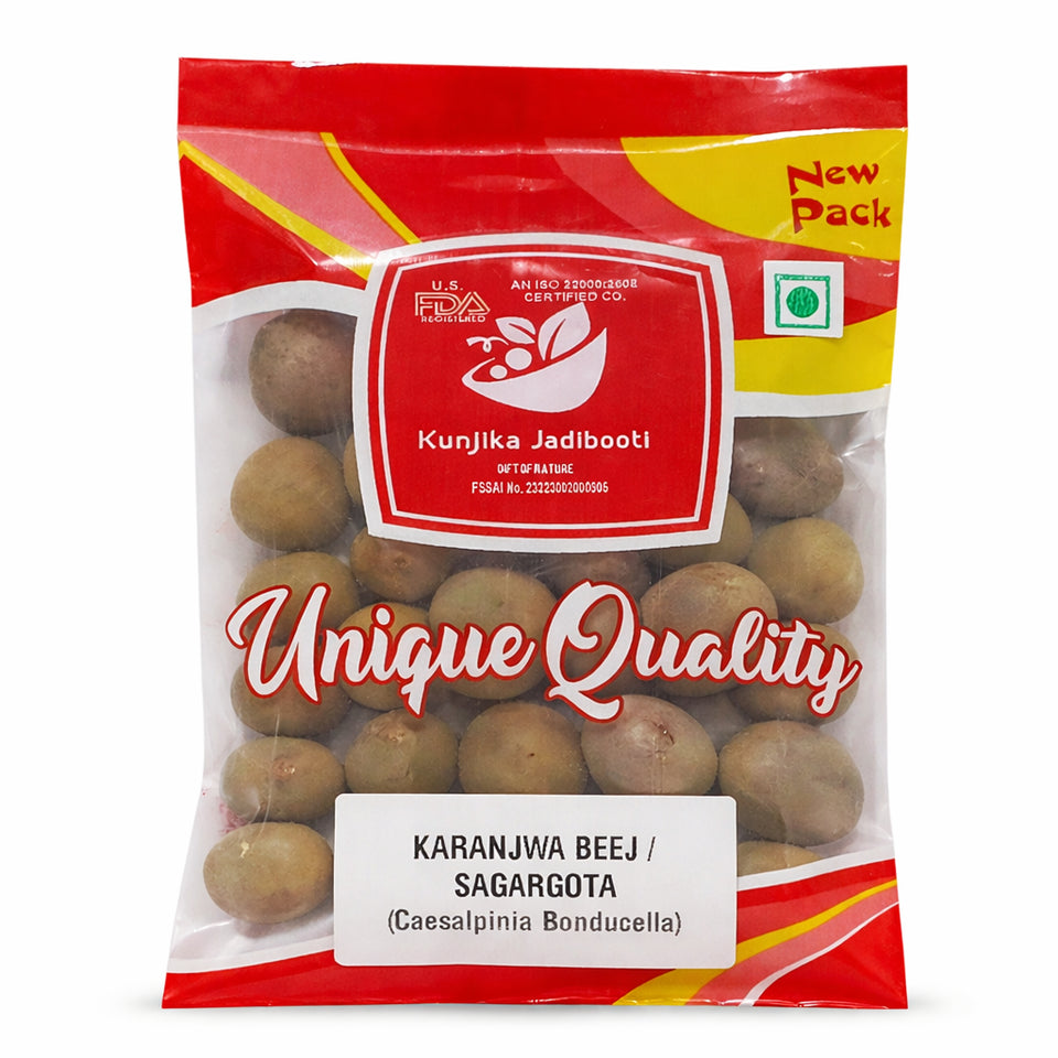 Kunjika Jadibooti Sagargota / Fever Nut /Caesalpinia Bonducella/ Karanjwa / Vajra Bijaka/ Indian Beech/ Lata Karanj/ Saargota -100 grams