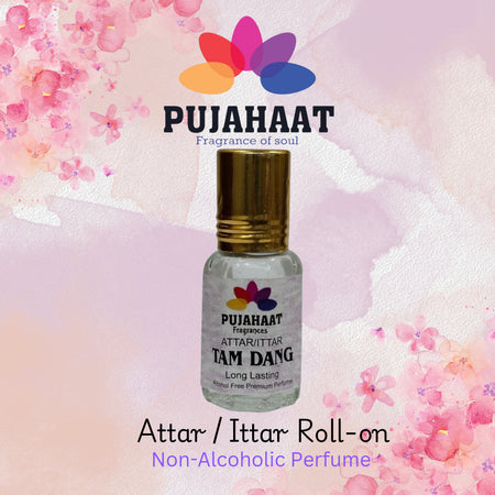 Pujahaat Premium Alcohol Free Attar | Ittar 6ml, Long-Lasting Travel Size Roll-On, Best Inspired Attar Fragrance Oil - Tam Dang