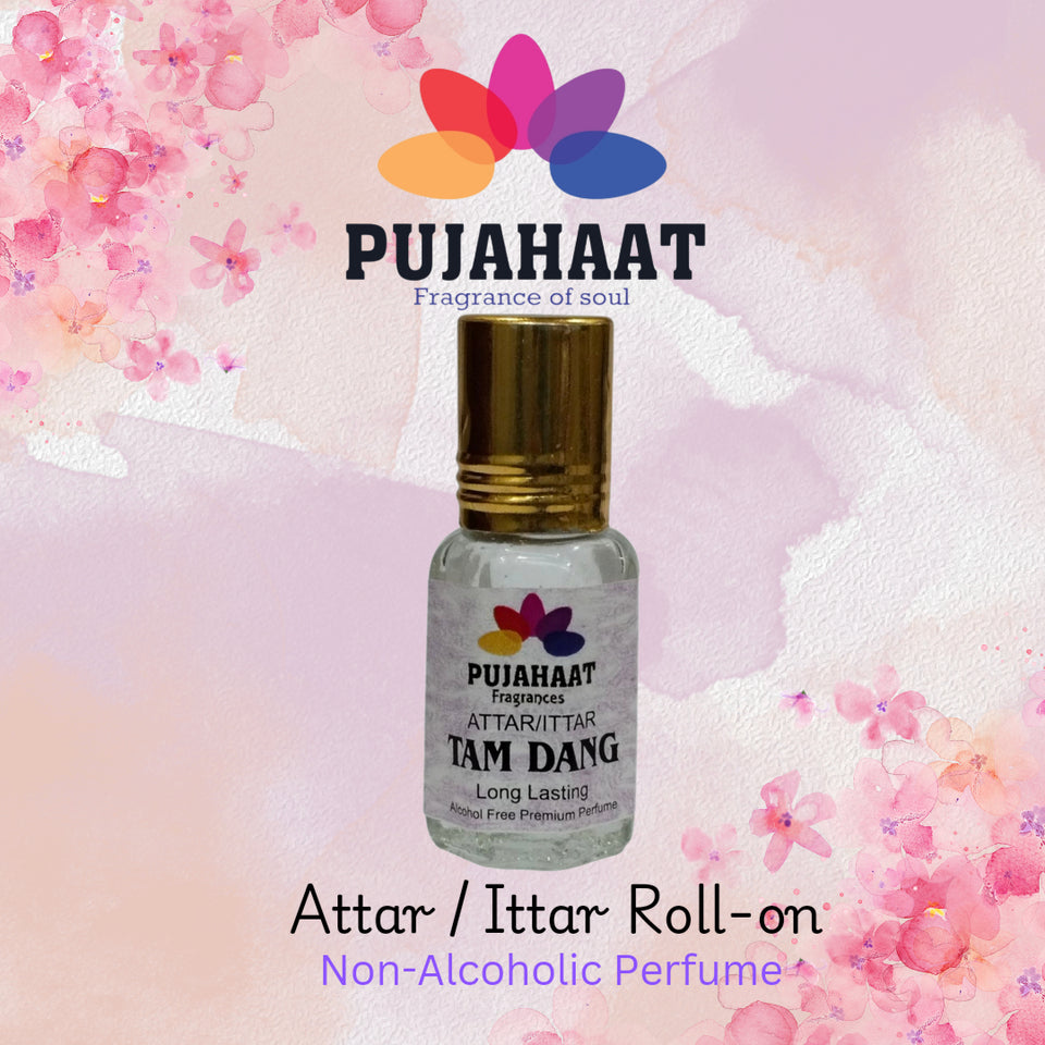 Pujahaat Premium Alcohol Free Attar | Ittar 6ml, Long-Lasting Travel Size Roll-On, Best Inspired Attar Fragrance Oil - Tam Dang
