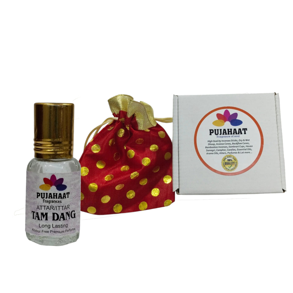 Pujahaat Premium Alcohol Free Attar | Ittar 6ml, Long-Lasting Travel Size Roll-On, Best Inspired Attar Fragrance Oil - Tam Dang