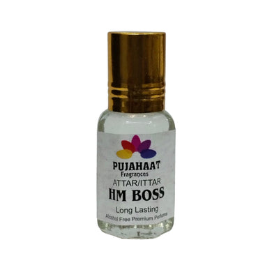Pujahaat Premium Alcohol Free Attar | Ittar 6ml, Long-Lasting Travel Size Roll-On, Best Inspired Attar Fragrance Oil - HM Boss