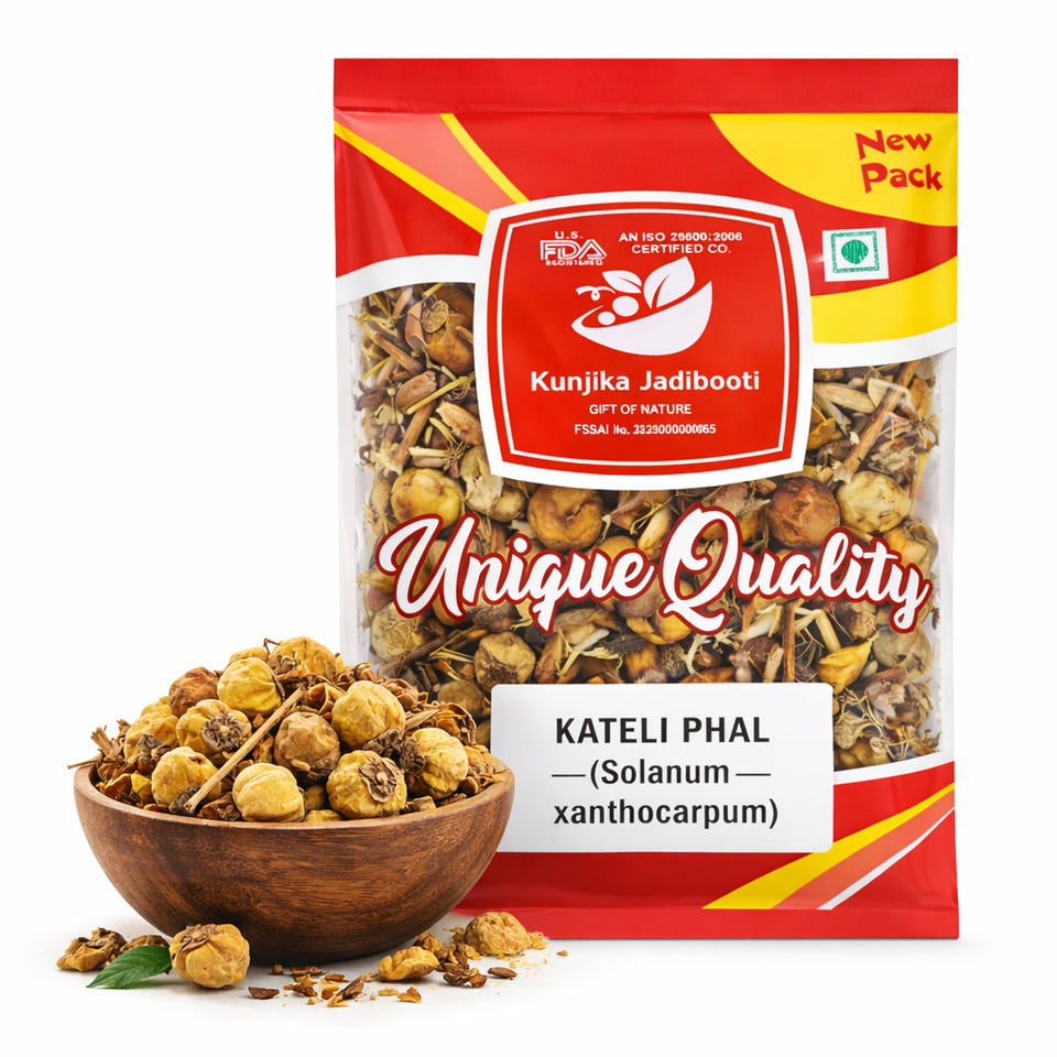 Kunjika Jadibooti Kateli Phal - Katehli Phal - Solanum Xanthocarpum - Bhatkatiya -100 grams