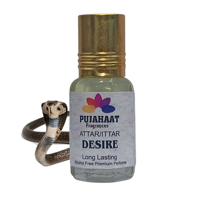 Pujahaat Premium Alcohol Free Attar | Ittar 6ml, Long-Lasting Travel Size Roll-On, Best Inspired Attar Fragrance Oil - Desire