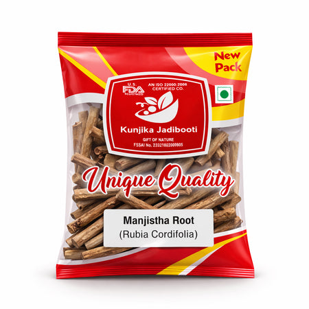 Kunjika Jadibooti Manjistha Root Dried - Rubia Cordifolia | Majith | Indian Madder - 100gms