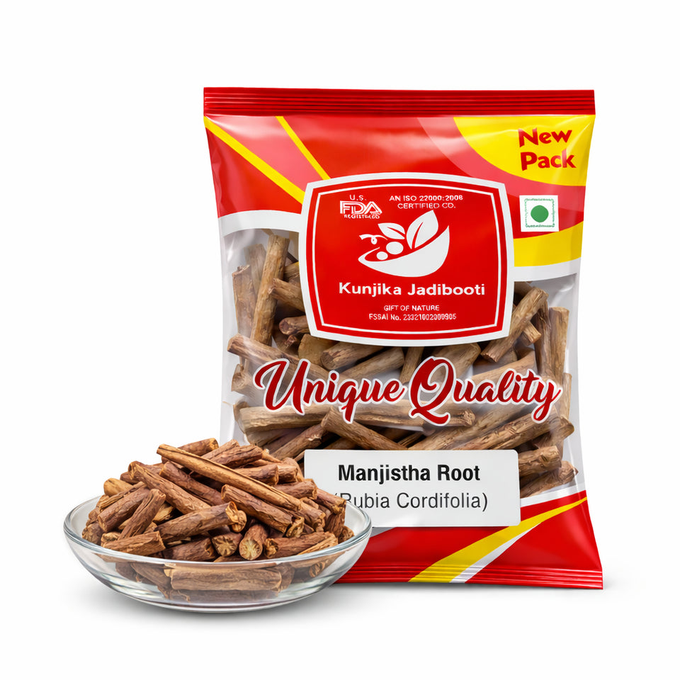Kunjika Jadibooti Manjistha Root Dried - Rubia Cordifolia | Majith | Indian Madder - 100gms