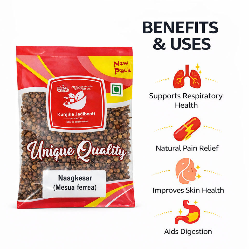 Kunjika Jadibooti Naagkesar/Nagkesar/Mesua ferrea/ Iron Wood tree/ Ochrocarpus Longifolius - Cobra's Saffron - 100gms