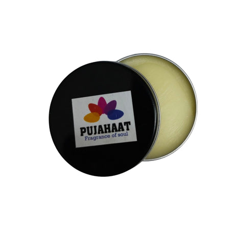 Pujahaat Oud Vanilla | Solid Perfume for Men & Women | Alcohol Free | Strong lasting fragrance | Vanilla Oud Spicy | Goodness of Beeswax + Shea Butter + Jojoba Oil