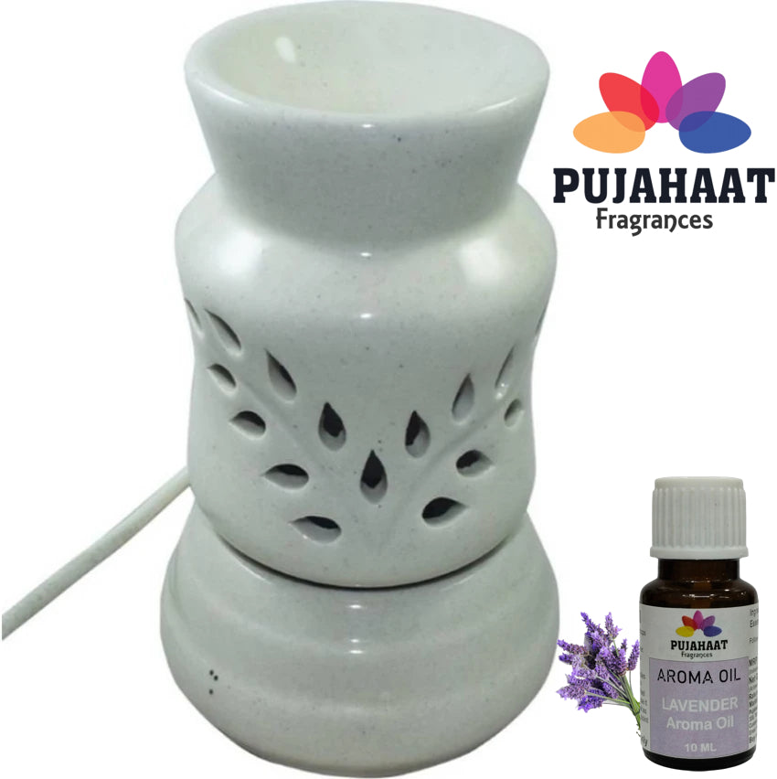 Pujahaat Jasmine Aroma Oil for Aromatherapy oils, Oil for diffusers, Humidifier oils, Oil Burners, Spa and Air Purifier 10ml Each, Jasmine - Set of 2 (2 x 10 ml)