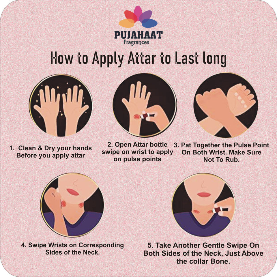 Pujahaat Premium Alcohol Free Attar | Ittar 6ml, Long-Lasting Travel Size Roll-On, Best Inspired Attar Fragrance Oil - Mayurraj