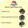 Pujahaat Premium Scented Incense Dhoop Cone | No Charcoal No Bamboo | for Pooja, Rituals & Special Occasions, Aromatherapy Lemongrass Fragrance