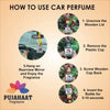 Pujahaat Car Perfume 3 pcs Combo Hanging Pod 10ml Premium Fragrance | High Diffusion with Premium Fragrance Oils with Wooden Diffuser Lid | Long Lasting | Lasts Up to 45 Days - Tuberose, Fruit Punch, Lemongrass