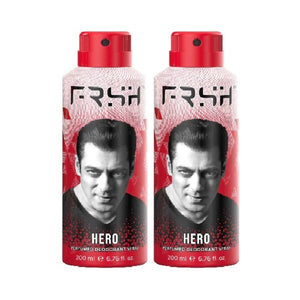 FRSH Perfumed Dedorant Body Spray Hero - 200ml For Men Pack of 2