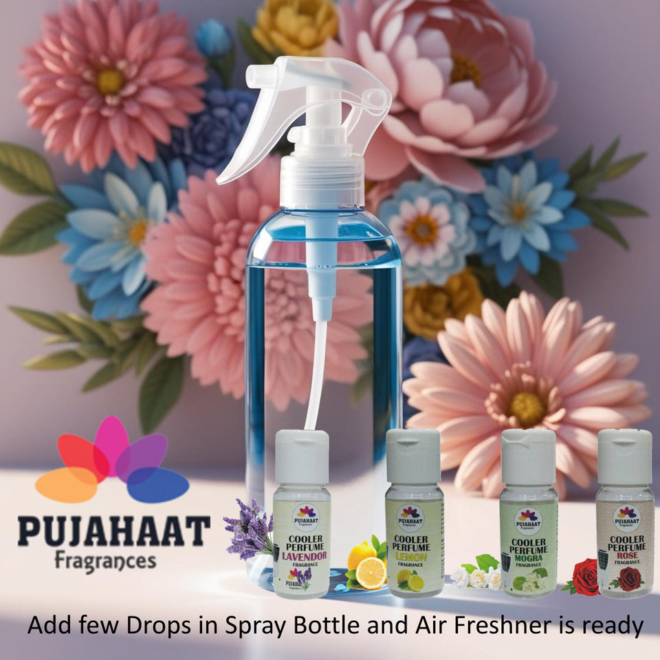Pujahaat Mogra Cooler Perfume/Aroma Diffuser Oil or Fragrance, Long Lasting Cooler Scent/Aroma Diffuser Fragrance Oil - Multipurpose Aroma Oil Perfume for Cooler - 25 ml each (2 X 25 ml)