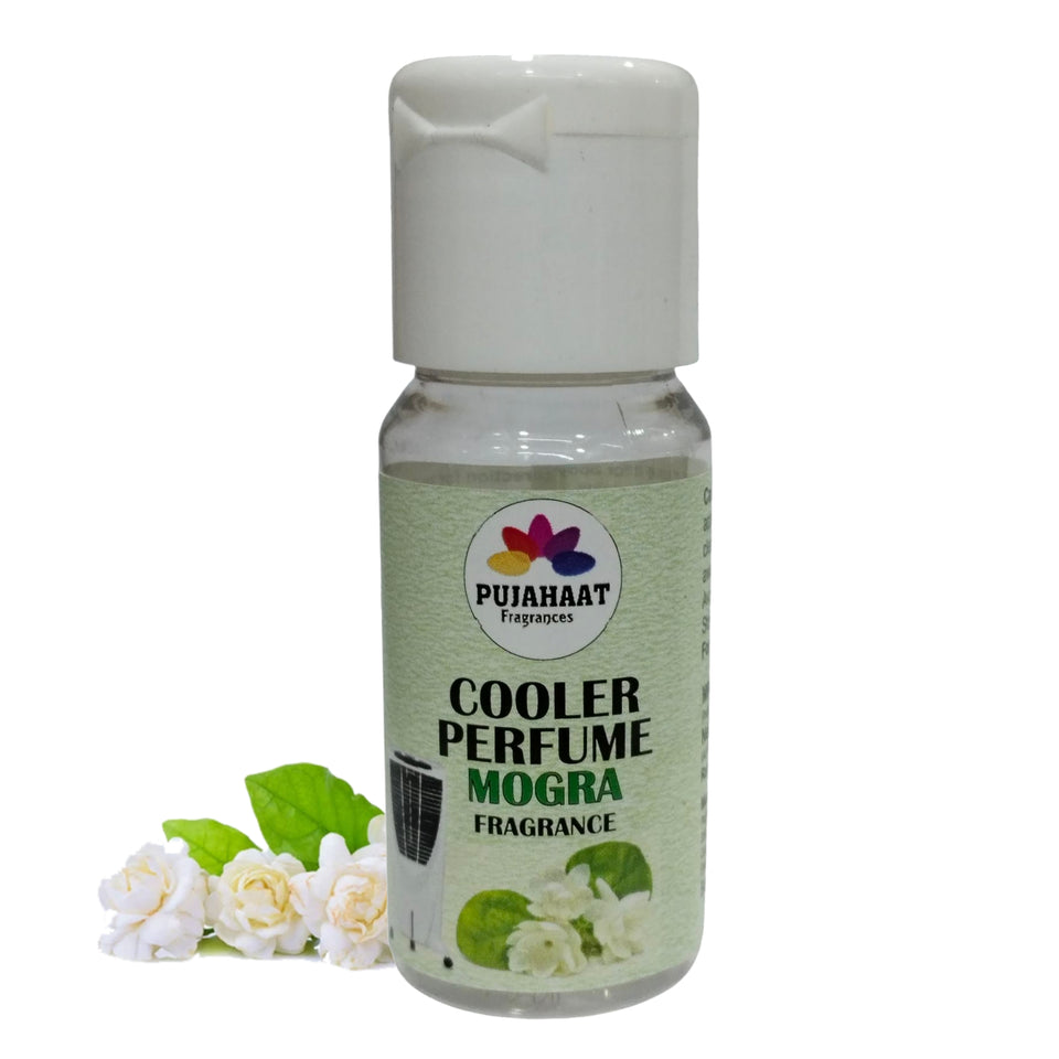 Pujahaat Khus, Mogra, Rose, Sandalwood Cooler Perfume/Aroma Diffuser Oil or Fragrance, Long Lasting Cooler Scent/Aroma Diffuser Fragrance Oil - Multipurpose Aroma Oil Perfume for Cooler - 25 ml each (4 X 25 ml)