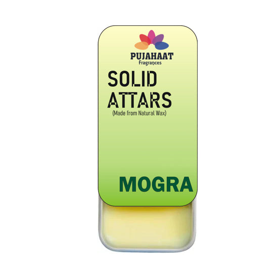 Pujahaat Lotus | Mogra Combo Premium Fragrance | Solid Attar for Men & Women | Alcohol Free | Strong lasting fragrance - Lotus, Mogra