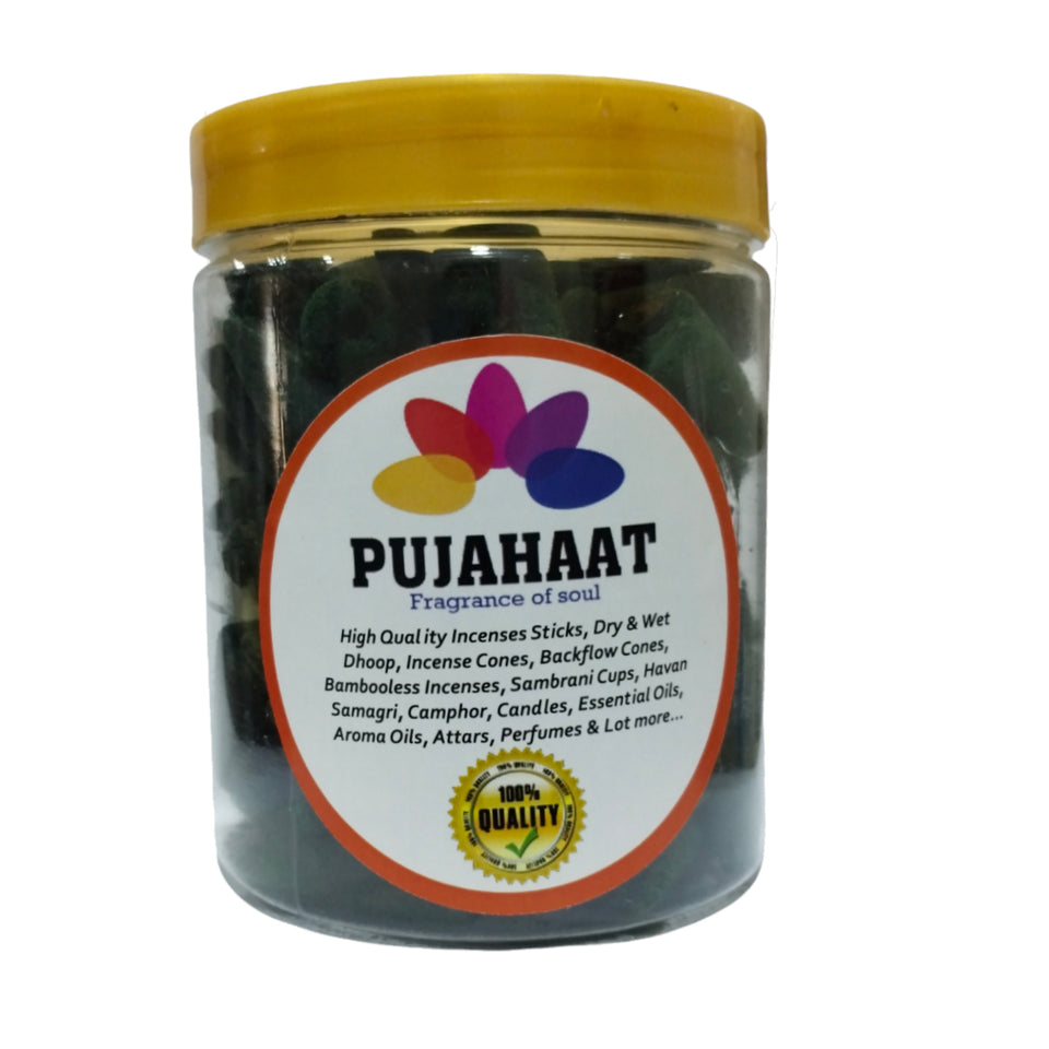 Pineapple Fragrance Premium Scented Backflow Incense Dhoop Cone by Pujahaat | No Charcoal No Bamboo | for Pooja, Rituals & Special Occasions, Smoke Fountain - 100 Gms