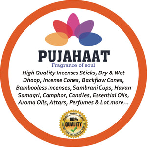 Jasmine Fragrance Premium Scented Incense Dhoop Cone by Pujahaat | No Charcoal No Bamboo | for Pooja, Rituals & Special Occassions, Dhoop Batti  - 200 Gms