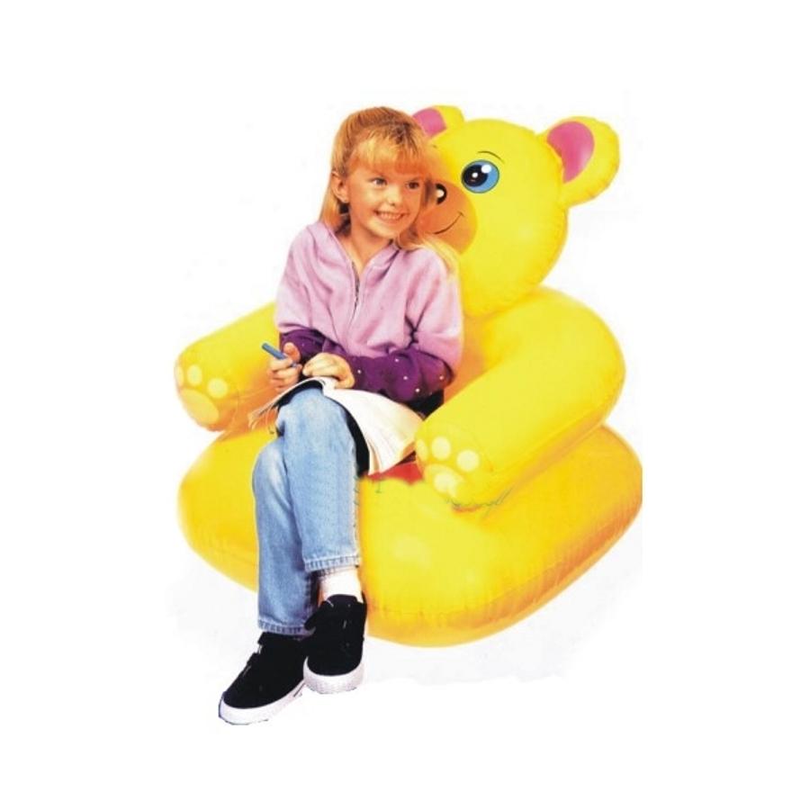 Intex Teddy Bear Chair Inflatable Kids easy to inflate and deflate , Multi Color - halfrate.in