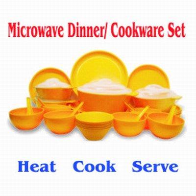 Trust Microwave 34 Pieces Dinner Set Heat Serve Eat - halfrate.in