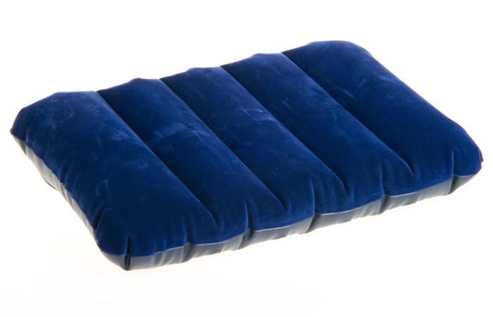 Travel Air Inflatable Velvet Pillow (Blue) - Easy while Traveling - halfrate.in