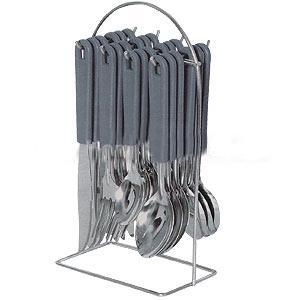 New 24 pcs Cutlery Set with Steel stand - halfrate.in