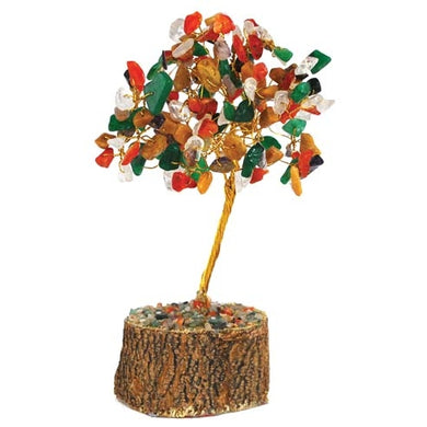 Feng Shui Gem Tree For Wealth, Fortune, Prosperity, Decorative Showpiece - (Multicolor Natural Crystal)