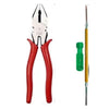 Hand Tool Kit - Combination Plier + 2 in 1 Screwdriver Philips and slotted Head Blade Size: 6 x 100 mm-ht10