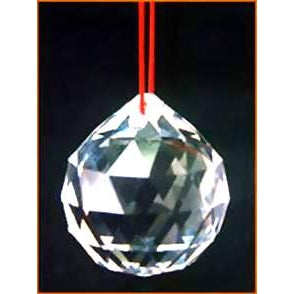 Fengshui K9 Premium White Crystal Hanging Ball for Good Luck & Prosperity - 20 mm