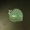 Jade Green Heart Shape Crystal Stone Pendant with Chain for Reiki Healing and Crystal Healing Stone Pendant