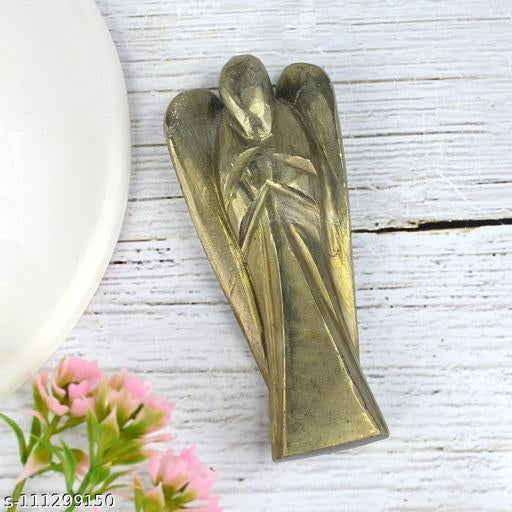 Pyrite Guardian Angel Statue Lucky Angel for Reiki Crystal Stone Healing Therapy Natural Crystal Stone Angel Handcrafted Size 2 Inch approx.