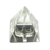 Glass Pyramid with Trishul Engraved for Protection